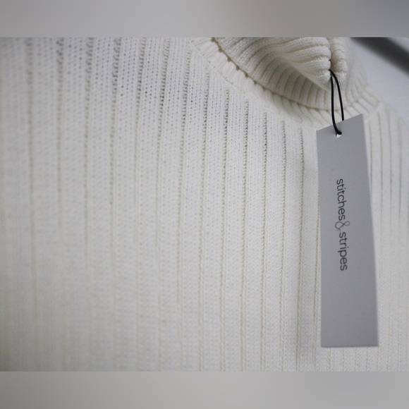 NWT- Stitches & Stripes- Crista Ribbed Mini Dress in White- Size Medium - Picture 6 of 7